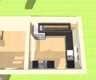 Internal kitchen layout for a rear extension in Chelmsford