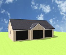 Havering-atte-Bower triple garage with storage to roof space