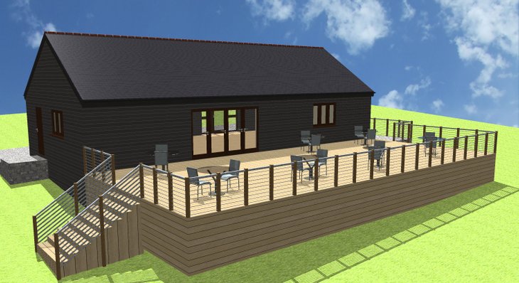 Drawings and permission for brasserie  / cafe in Chelmsford with raised decking and commercial kitchen