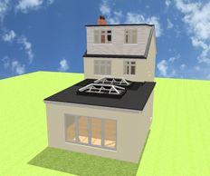 Plans for loft with dormer and rear extension in Chelmsford