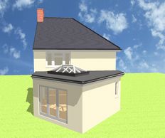 Design of corner plot house extension in Chelmsford