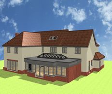 Rear orangery extension planning permission in Stock, Chelmsford